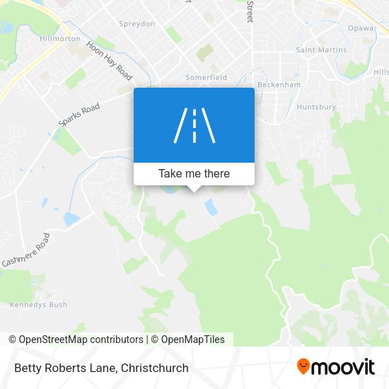 Betty Roberts Lane map
