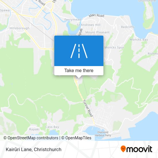 Kairūri Lane map