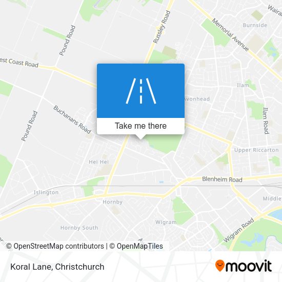 Koral Lane map