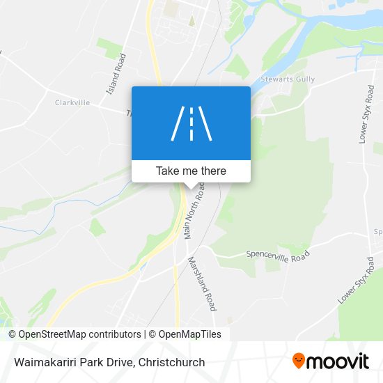 Waimakariri Park Drive map