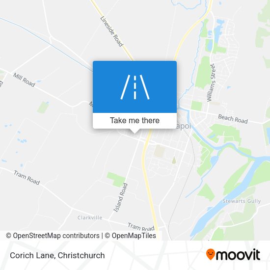 Corich Lane map