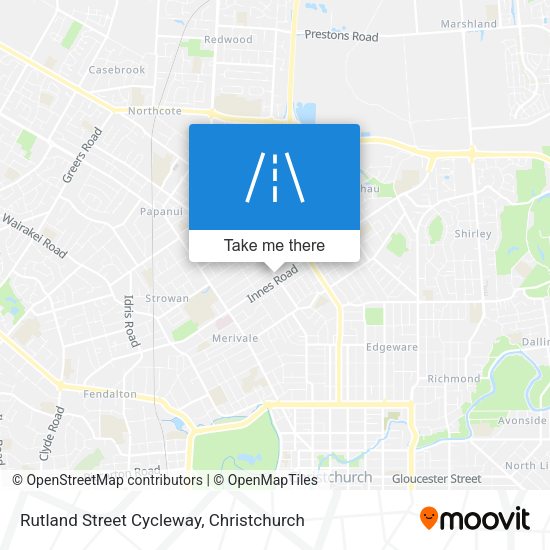 Rutland Street Cycleway map