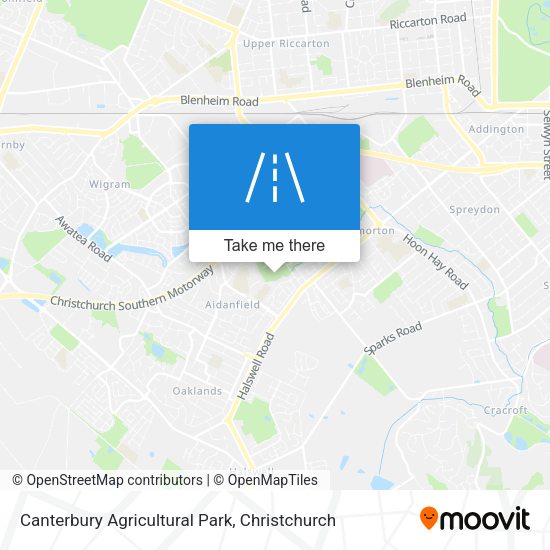 Canterbury Agricultural Park map