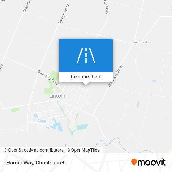 Hurrah Way map