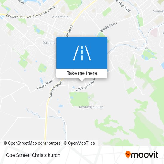 Coe Street map