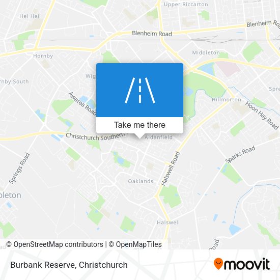 Burbank Reserve map