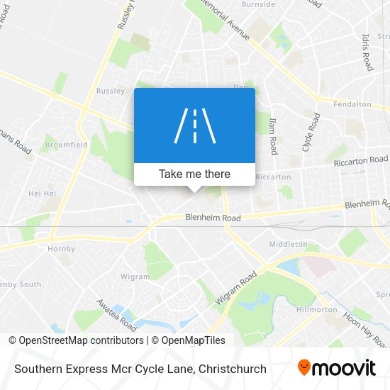 Southern Express Mcr Cycle Lane map