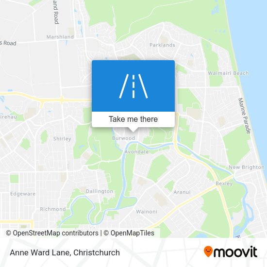 Anne Ward Lane map