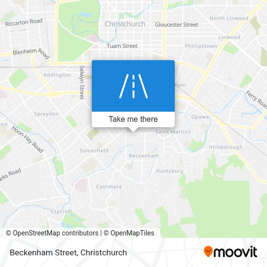 Beckenham Street map