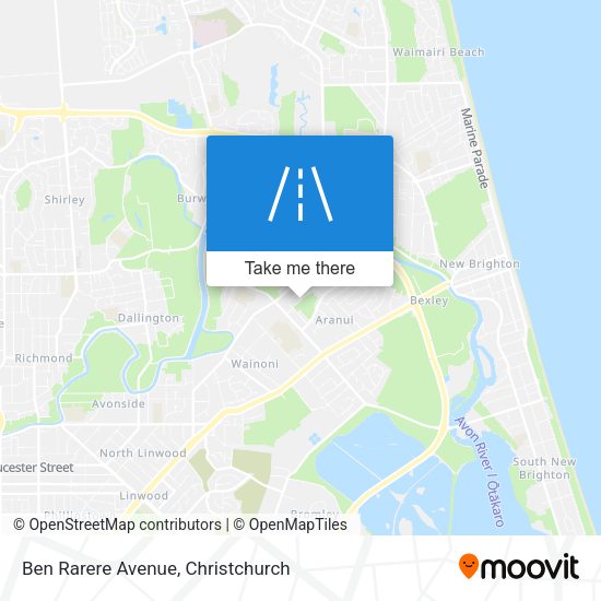 Ben Rarere Avenue map