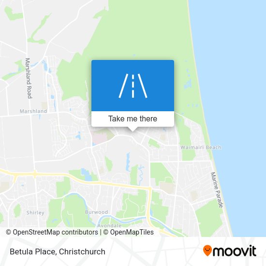 Betula Place map