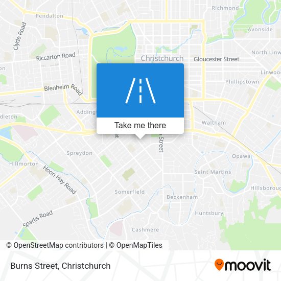 Burns Street map