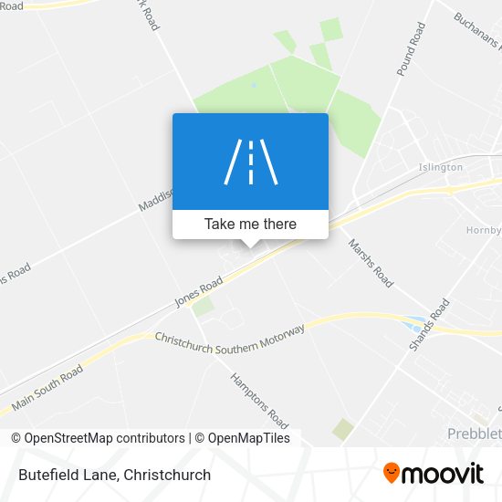 Butefield Lane map