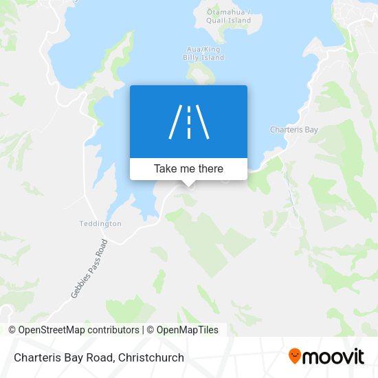 Charteris Bay Road map
