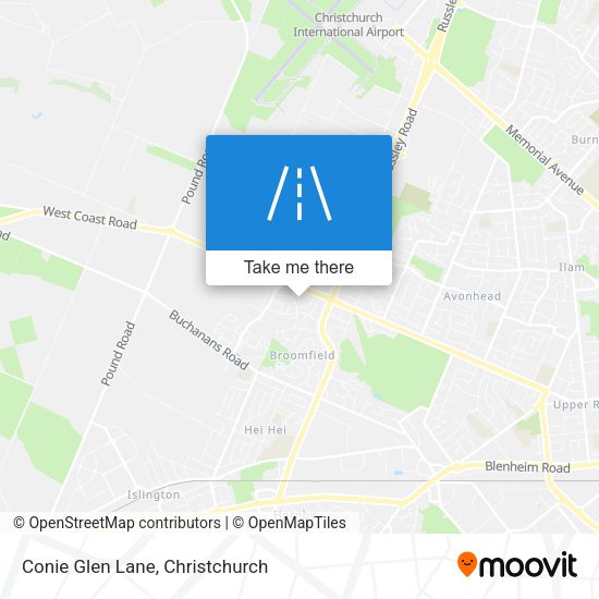 Conie Glen Lane map