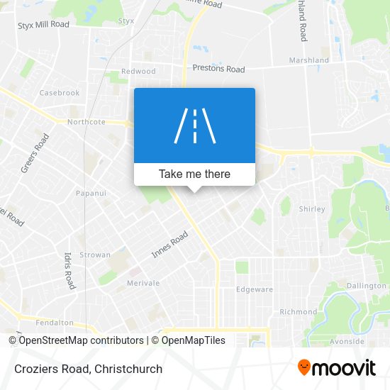 Croziers Road map