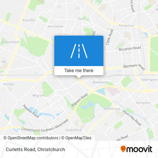Curletts Road map