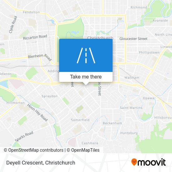 Deyell Crescent map