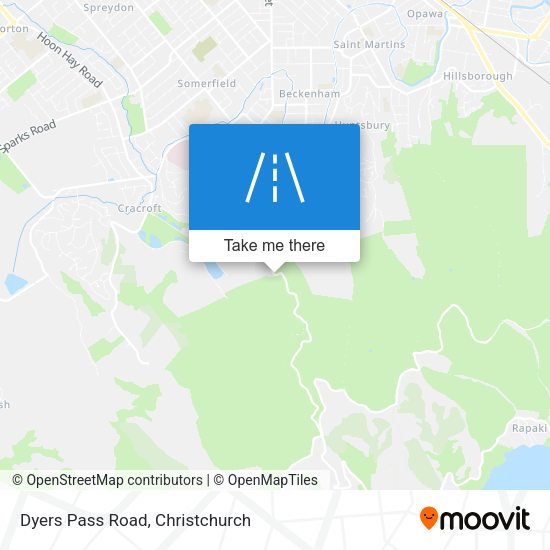 Dyers Pass Road map