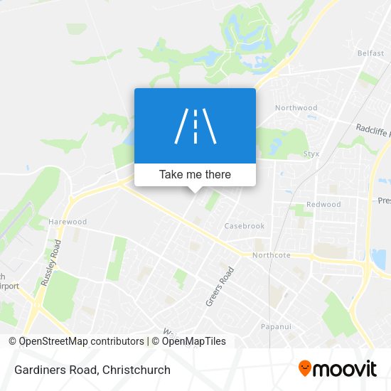 Gardiners Road map
