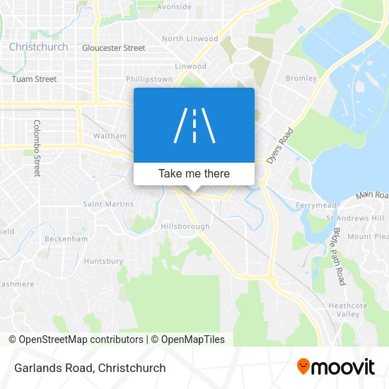 Garlands Road map