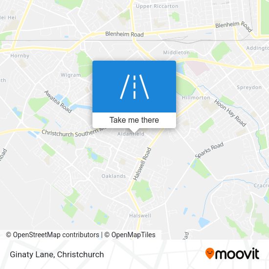 Ginaty Lane map