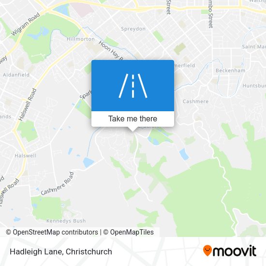 Hadleigh Lane map