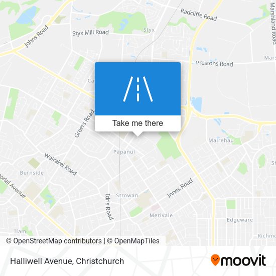 Halliwell Avenue map