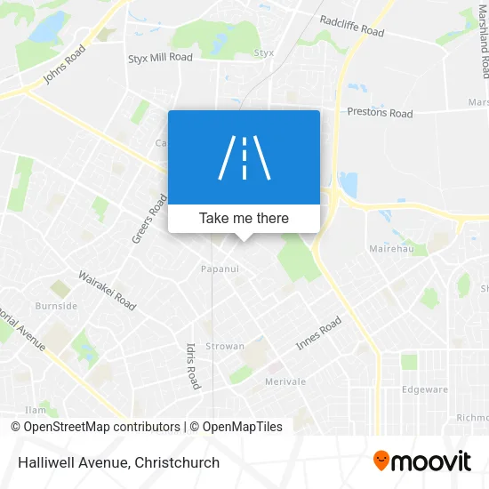 Halliwell Avenue map