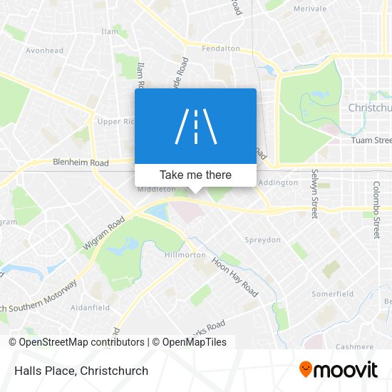 Halls Place map