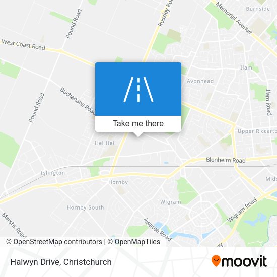 Halwyn Drive map