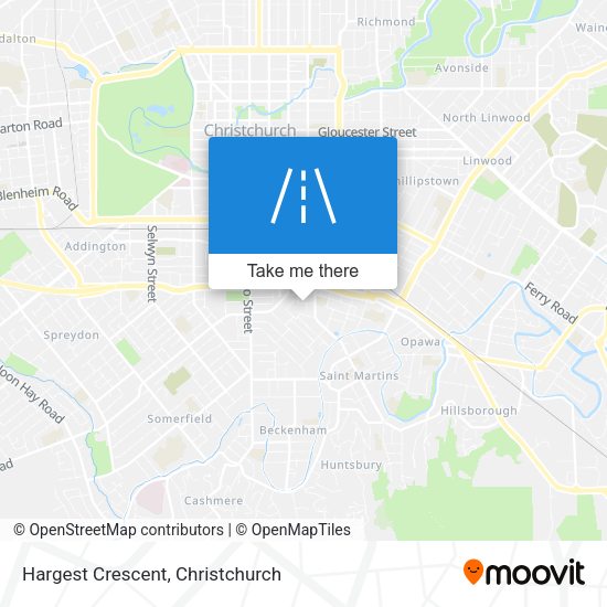Hargest Crescent map