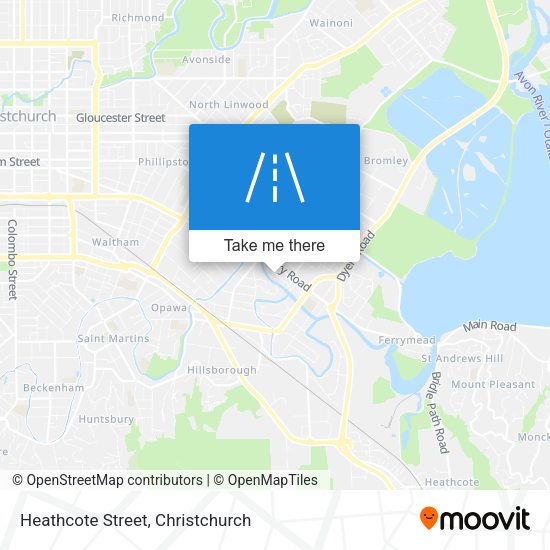 Heathcote Street map