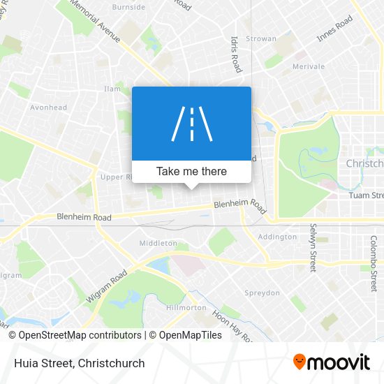 Huia Street map