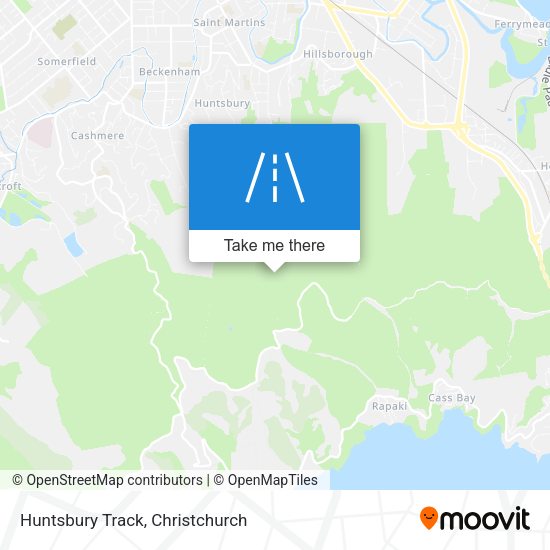 Huntsbury Track map