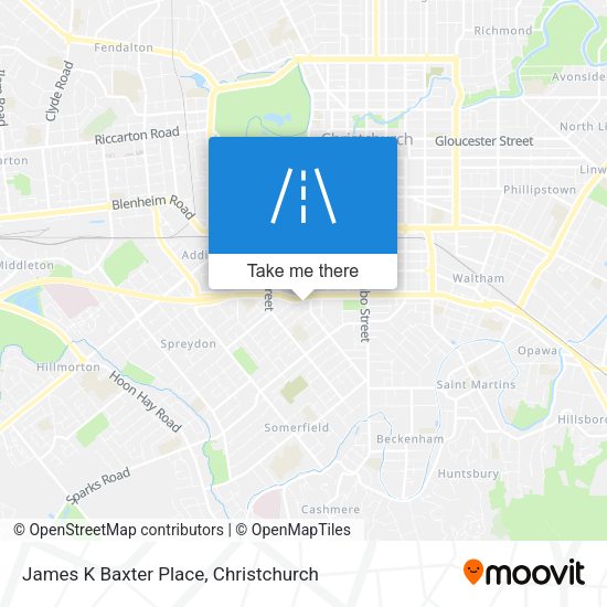 James K Baxter Place map