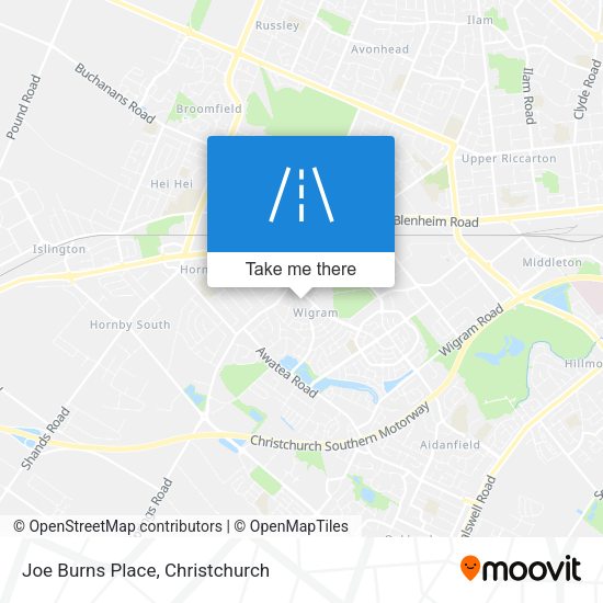 Joe Burns Place map
