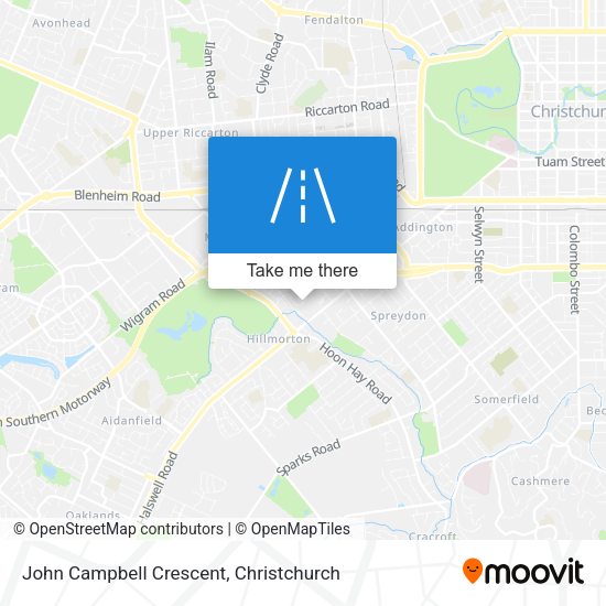 John Campbell Crescent map