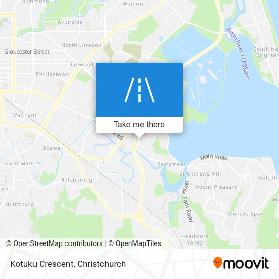 Kotuku Crescent map