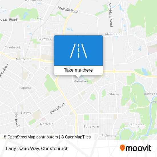 Lady Isaac Way map
