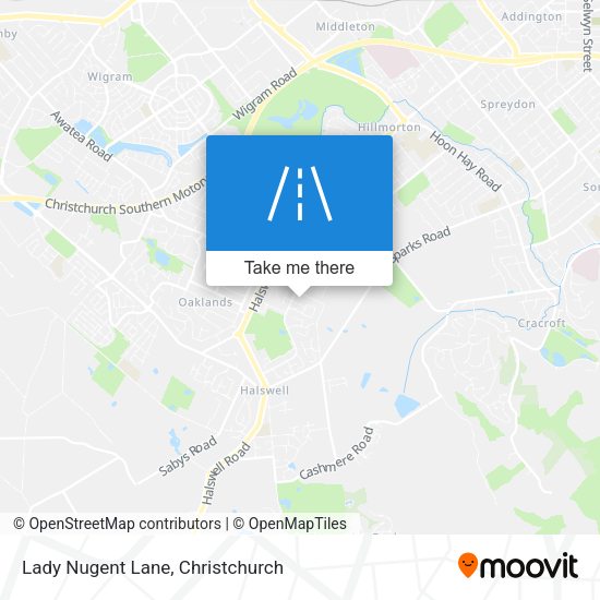 Lady Nugent Lane map