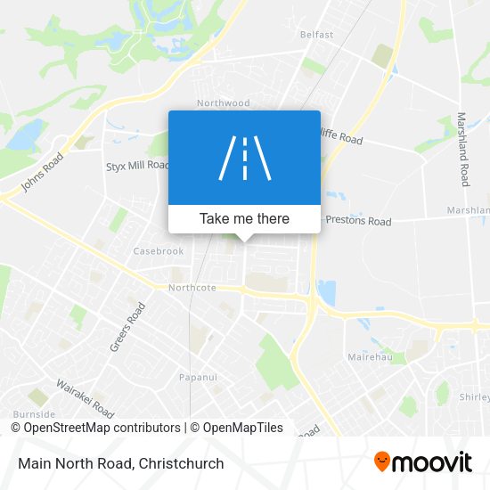 Main North Road map