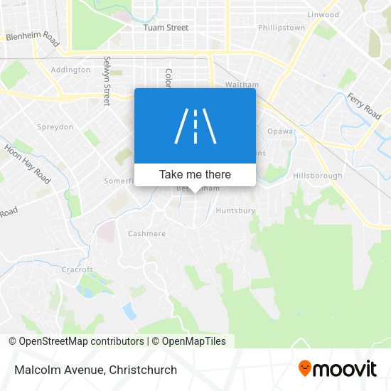 Malcolm Avenue map
