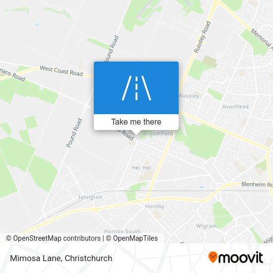 Mimosa Lane map