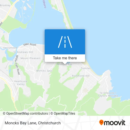 Moncks Bay Lane map
