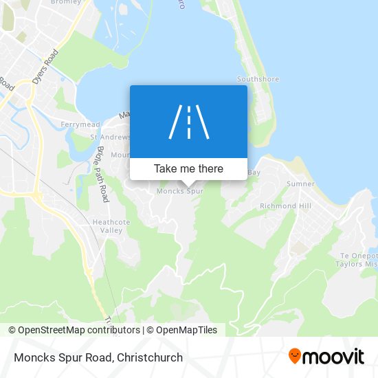 Moncks Spur Road map