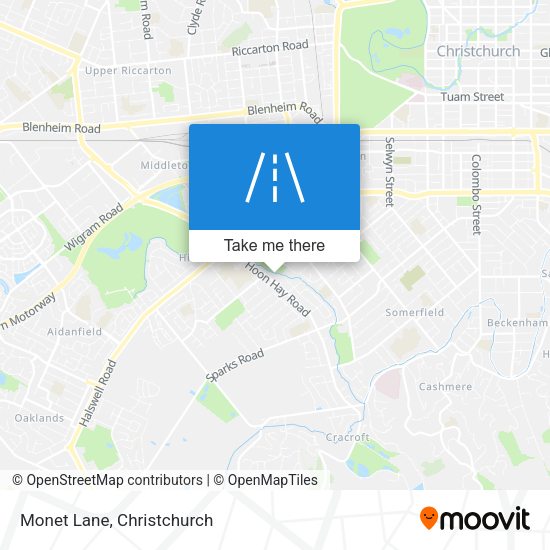 Monet Lane map