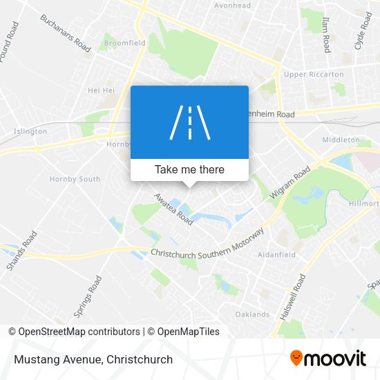 Mustang Avenue map