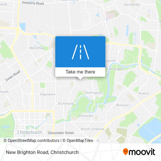 New Brighton Road map