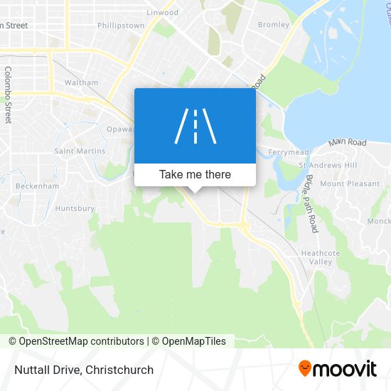 Nuttall Drive map